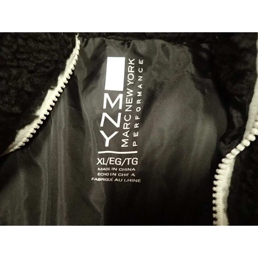 Marc New York Performance‎ Puffer Jacket Womens XL Black Excellent Mixed Media